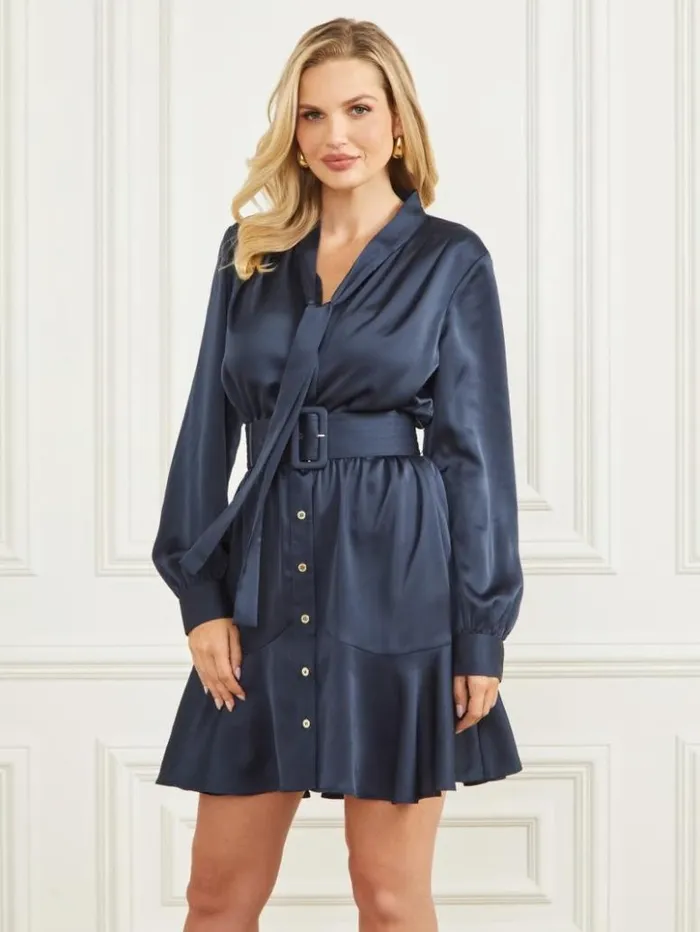 Women GUESS Dresses and Jumpsuits Dianne Shift Dress Blackened Blue