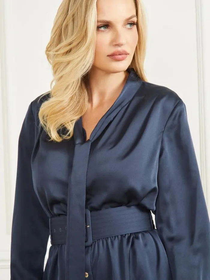 Women GUESS Dresses and Jumpsuits Dianne Shift Dress Blackened Blue
