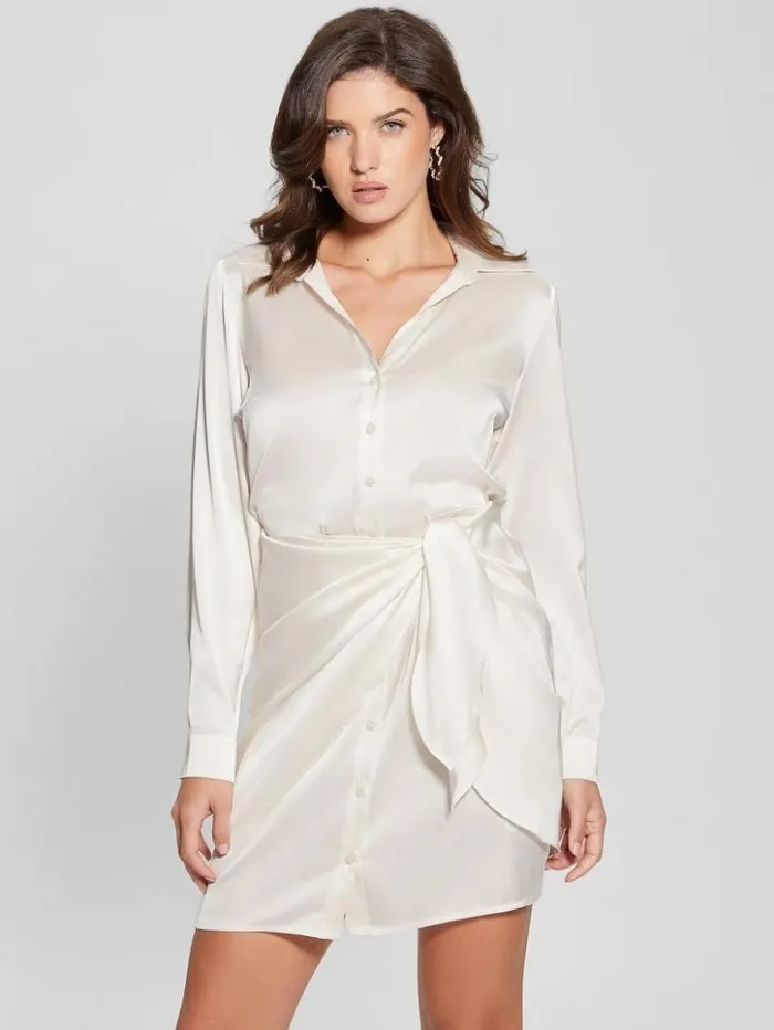 Women GUESS Dresses and Jumpsuits Eco Alya Dress Cream White
