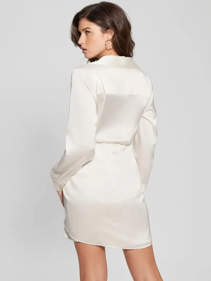 Women GUESS Dresses and Jumpsuits Eco Alya Dress Cream White