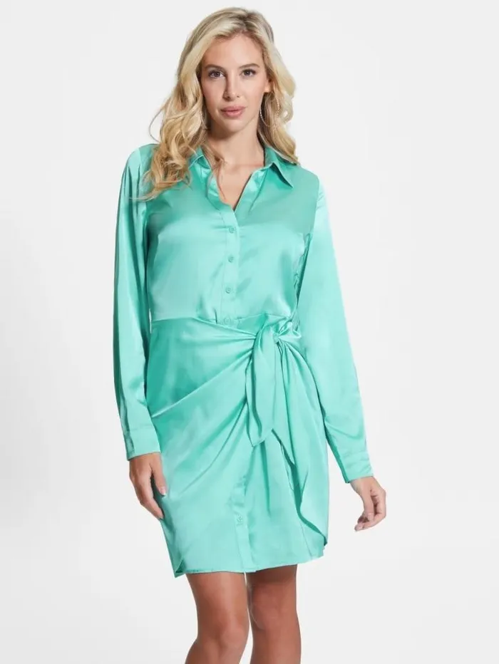 Women GUESS Dresses and Jumpsuits Eco Alya Dress New Pool Blue