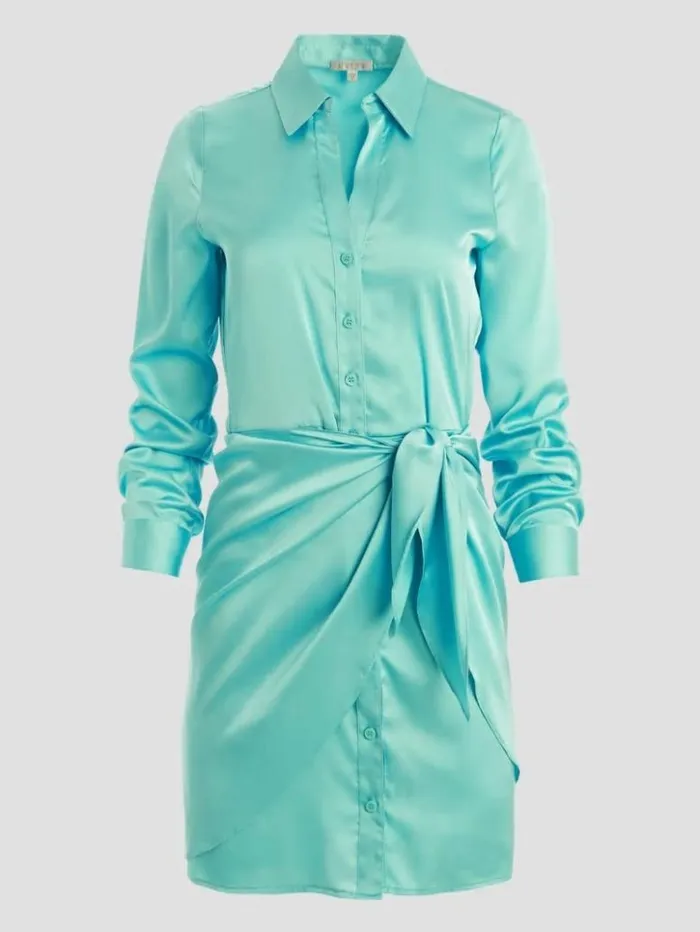 Women GUESS Dresses and Jumpsuits Eco Alya Dress New Pool Blue
