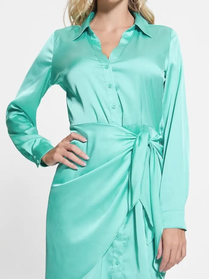 Women GUESS Dresses and Jumpsuits Eco Alya Dress New Pool Blue