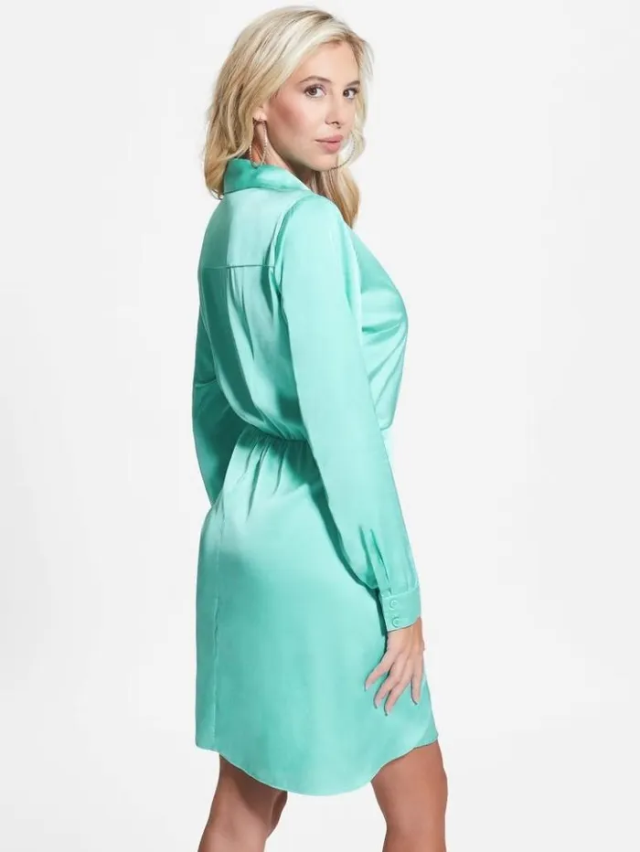 Women GUESS Dresses and Jumpsuits Eco Alya Dress New Pool Blue