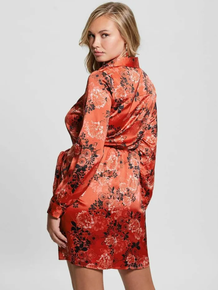 Women GUESS Dresses and Jumpsuits Eco Alya Printed Dress Call Me Cherry Print Women GUESS Dresses and Jumpsuits Eco Alya Printed Dress Call Me Cherry Print