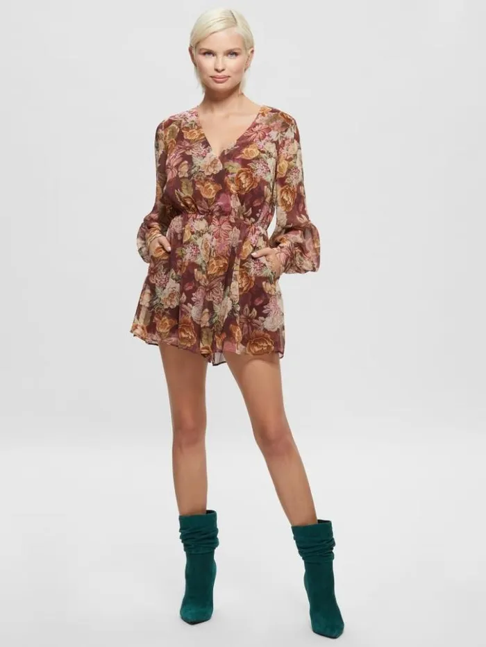 Women GUESS Dresses and Jumpsuits Eco Candis Printed Romper Digital Tapestry Print Ma Women GUESS Dresses and Jumpsuits Eco Candis Printed Romper Digital Tapestry Print Ma