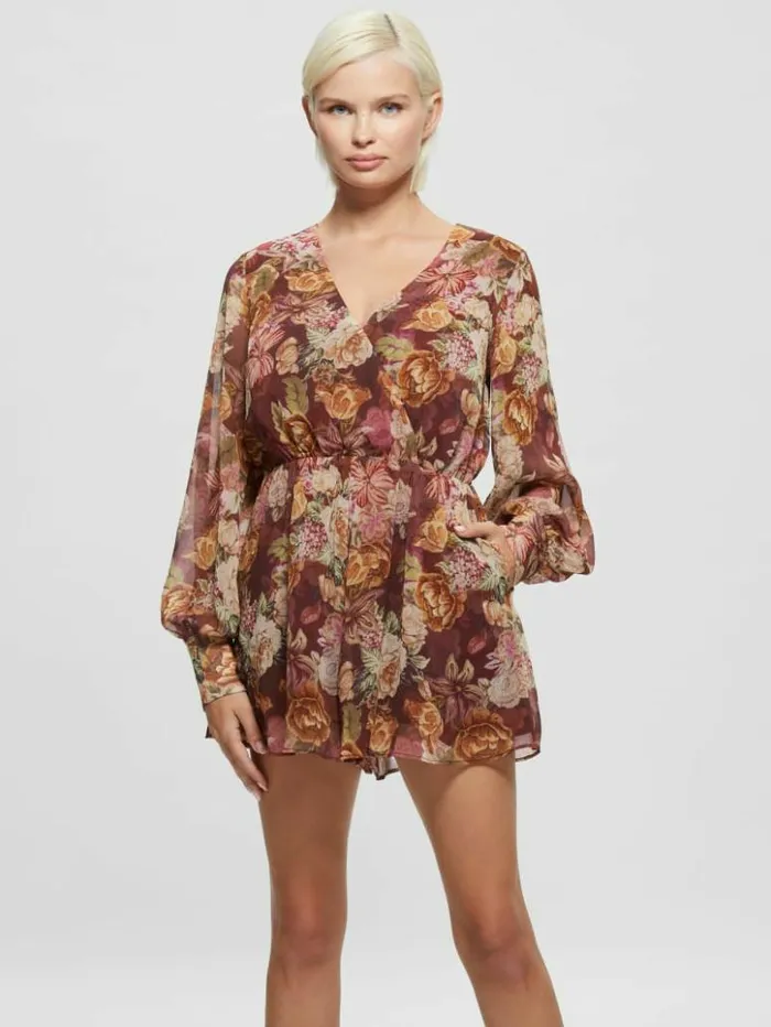 Women GUESS Dresses and Jumpsuits Eco Candis Printed Romper Digital Tapestry Print Ma Women GUESS Dresses and Jumpsuits Eco Candis Printed Romper Digital Tapestry Print Ma