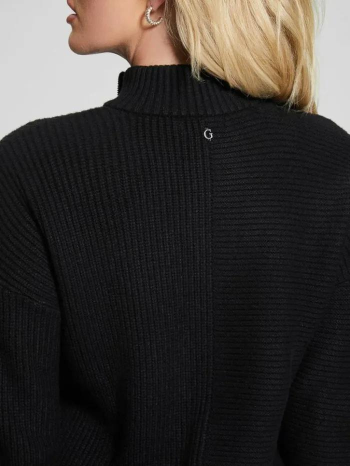 Women GUESS Dresses and Jumpsuits Eco Carmen Sweater Dress Black