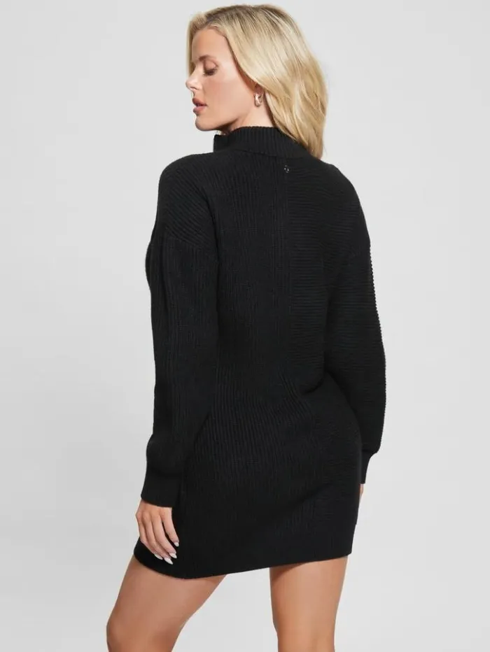 Women GUESS Dresses and Jumpsuits Eco Carmen Sweater Dress Black