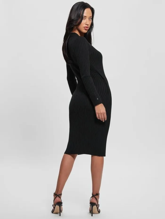 Women GUESS Dresses and Jumpsuits Eco Cecile Sweater Dress Black