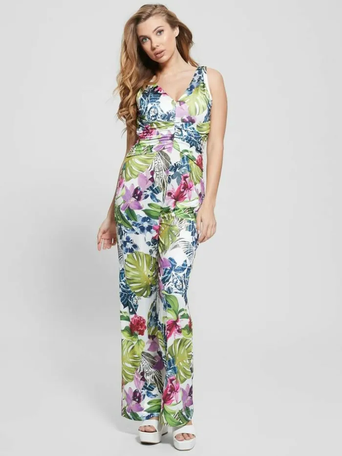 Women GUESS Dresses and Jumpsuits Eco Poplia Printed Jumpsuit Island Fancy