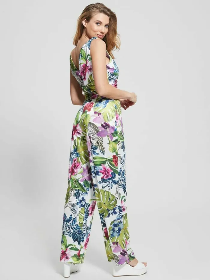 Women GUESS Dresses and Jumpsuits Eco Poplia Printed Jumpsuit Island Fancy
