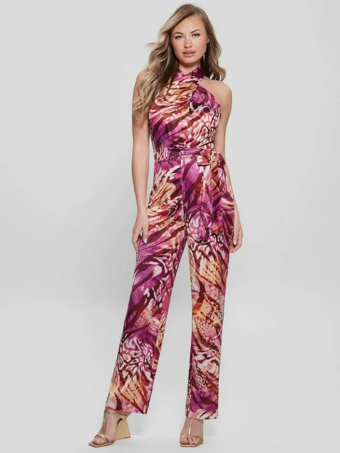 Women GUESS Dresses and Jumpsuits Eco Rose Printed Jumpsuit Colorfull Animalier Women GUESS Dresses and Jumpsuits Eco Rose Printed Jumpsuit Colorfull Animalier