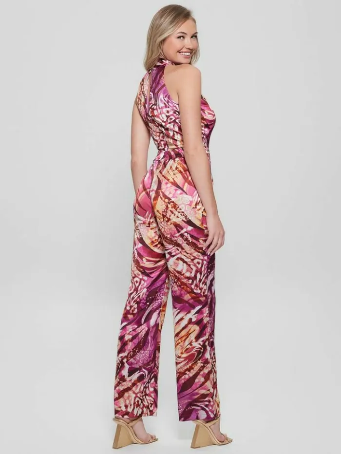 Women GUESS Dresses and Jumpsuits Eco Rose Printed Jumpsuit Colorfull Animalier Women GUESS Dresses and Jumpsuits Eco Rose Printed Jumpsuit Colorfull Animalier