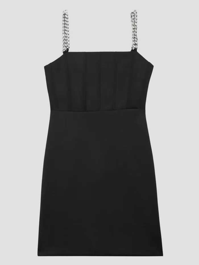 Women GUESS Dresses and Jumpsuits Eco Skylar Scuba Dress Black