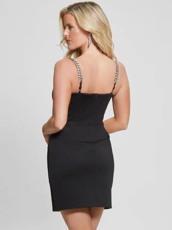 Women GUESS Dresses and Jumpsuits Eco Skylar Scuba Dress Black