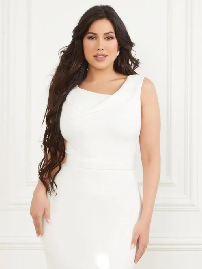 Women GUESS Dresses and Jumpsuits Eilish Pencil Dress Pale Pearl