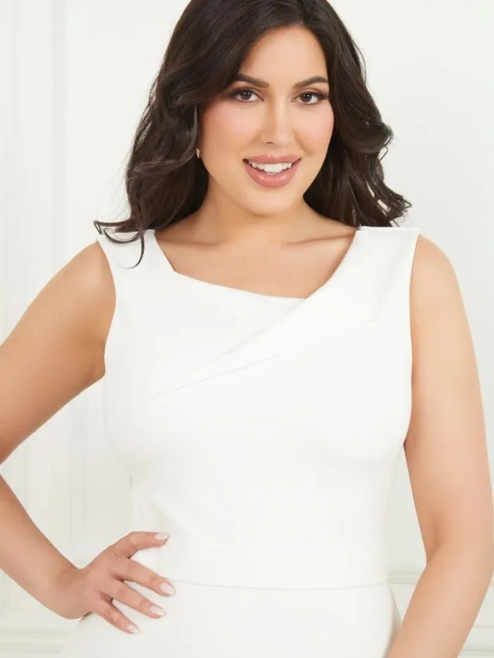 Women GUESS Dresses and Jumpsuits Eilish Pencil Dress Pale Pearl