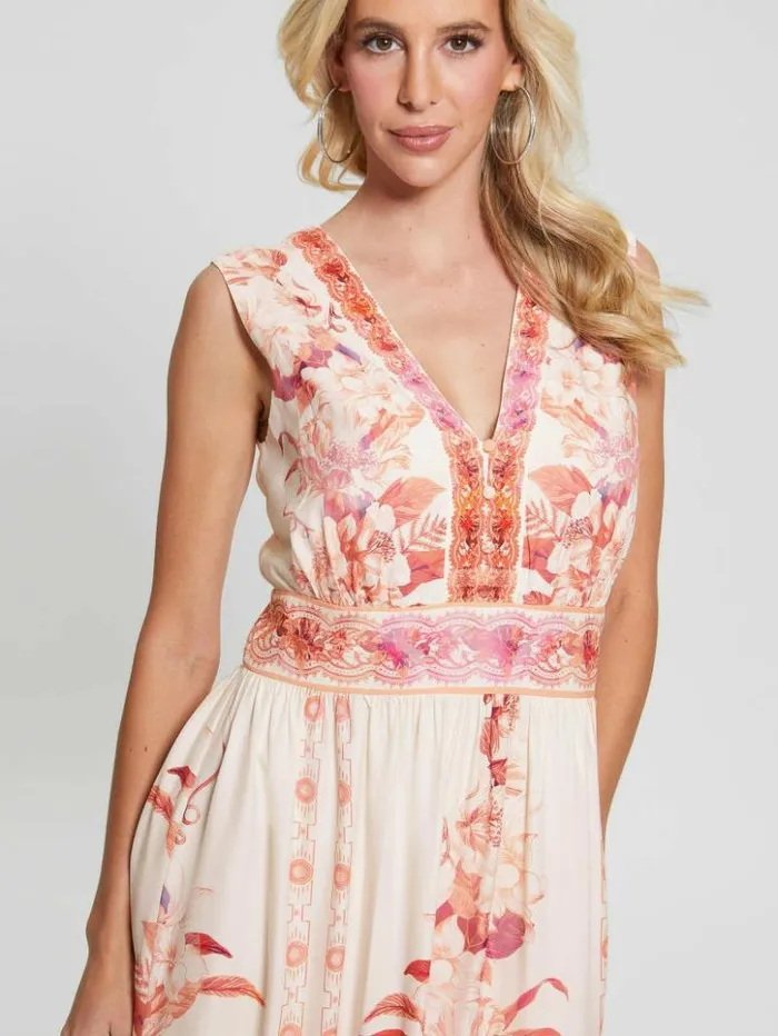 Women GUESS Dresses and Jumpsuits Gisel Printed Maxi Dress Reclaimed Romance Women GUESS Dresses and Jumpsuits Gisel Printed Maxi Dress Reclaimed Romance