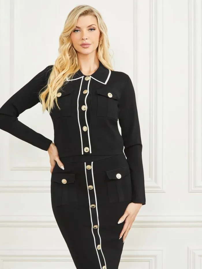 Women GUESS Dresses and Jumpsuits Isa Bandage Jacket Black