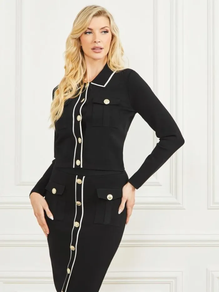 Women GUESS Dresses and Jumpsuits Isa Bandage Jacket Black