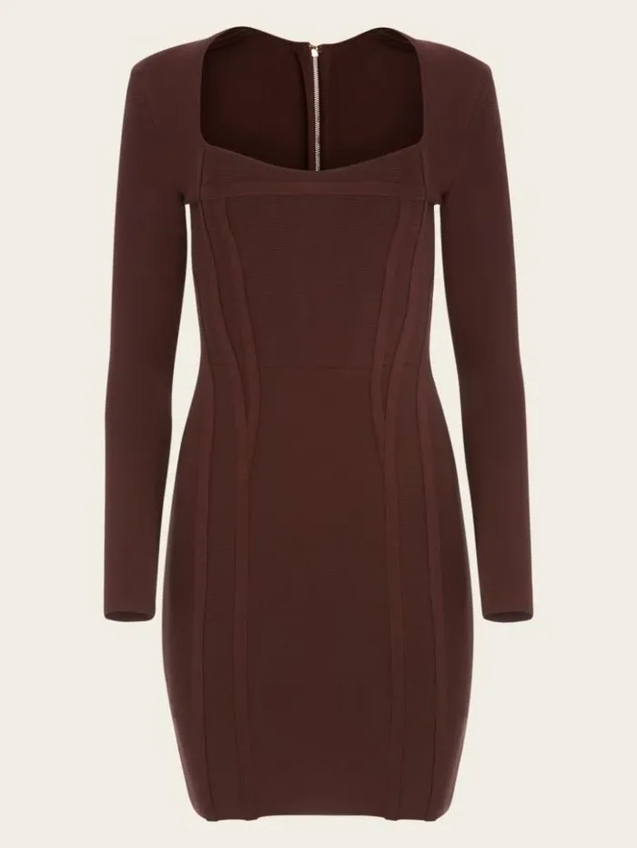Women GUESS Dresses and Jumpsuits Kagan Bandage Dress Dark Bourbon