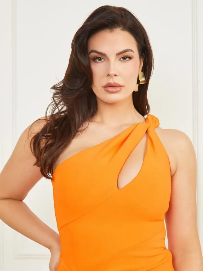 Women GUESS Dresses and Jumpsuits La Bombe Dress Superlative Orange