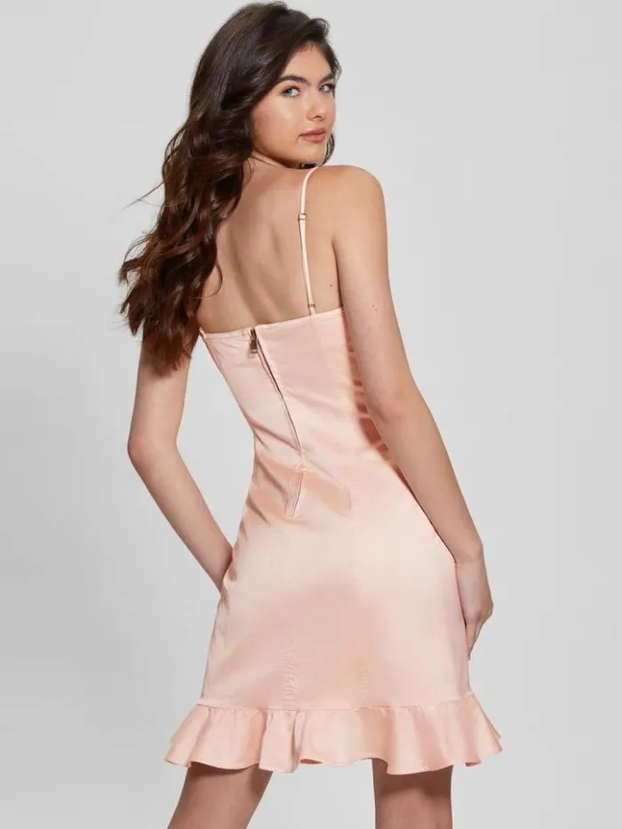 Women GUESS Dresses and Jumpsuits Lilly Satin LaceUp Corset Dress Blush Breeze Multi Women GUESS Dresses and Jumpsuits Lilly Satin LaceUp Corset Dress Blush Breeze Multi