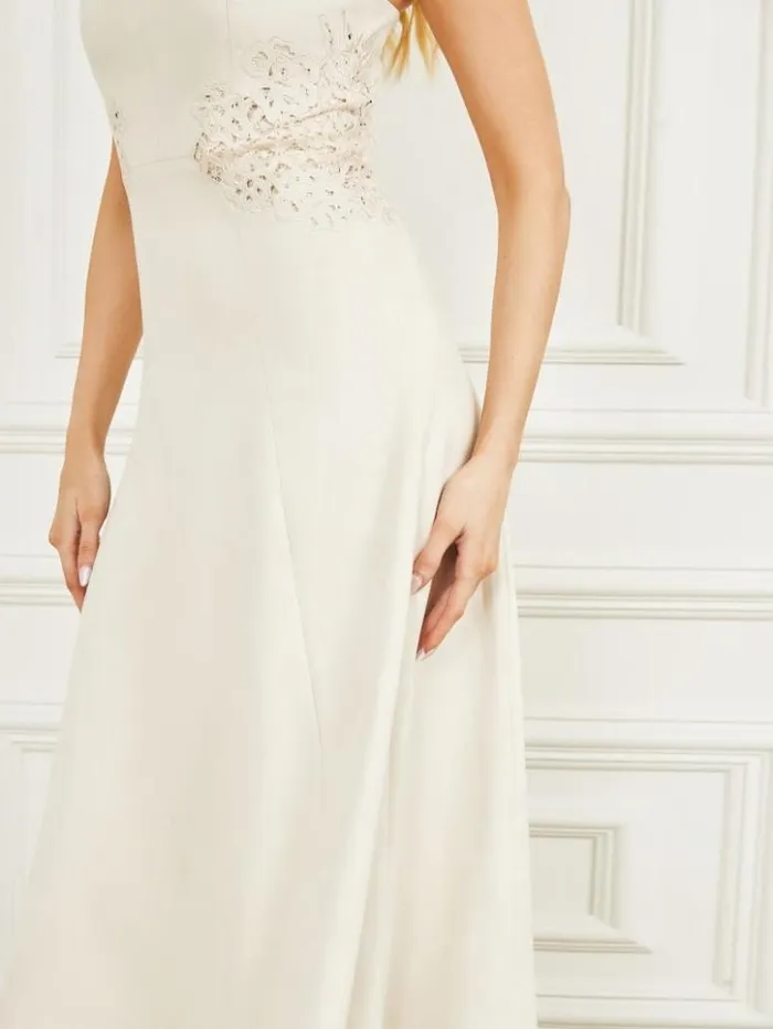 Women GUESS Dresses and Jumpsuits Lorraine Sleeveless Dress Ivory Bone