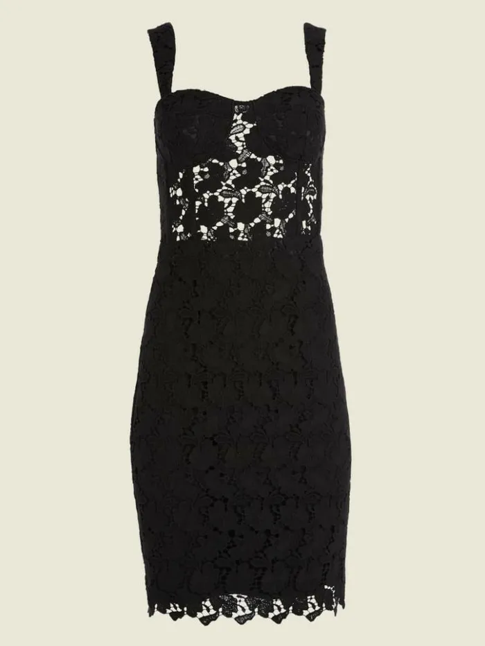 Women GUESS Dresses and Jumpsuits Luca Lace Corset Dress Black