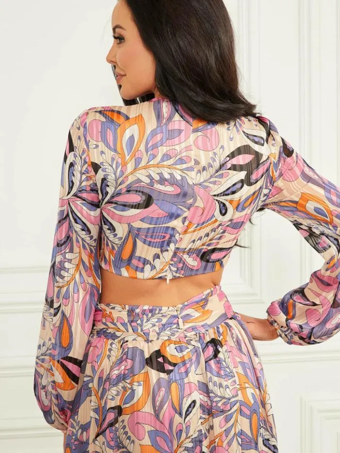Women GUESS Dresses and Jumpsuits Luise Crused Paisley Dress Crused Paisley