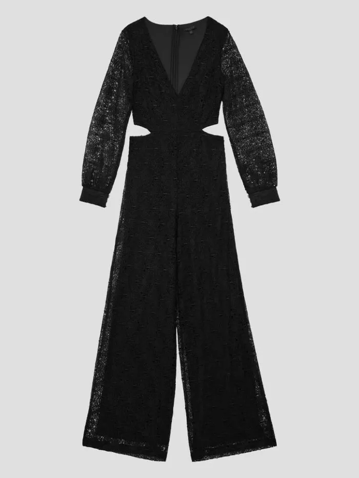 Women GUESS Dresses and Jumpsuits Megan Lace Jumpsuit Black