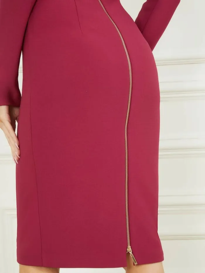 Women GUESS Dresses and Jumpsuits Mimi Pencil Dress Purple Petal