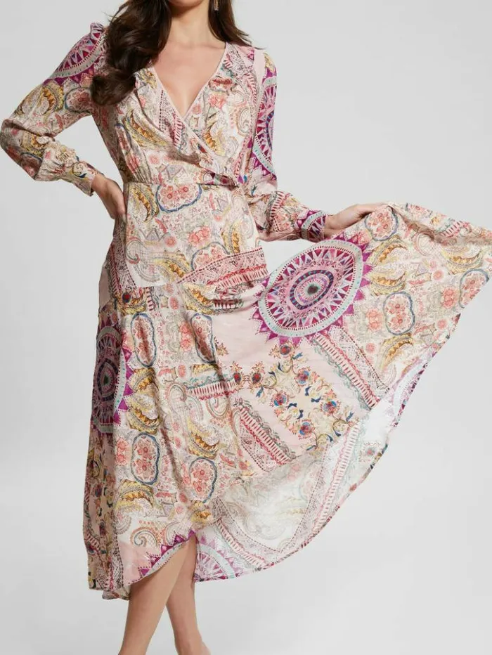 Women GUESS Dresses and Jumpsuits Monique Printed Dress Carousel Print
