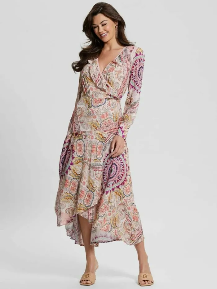 Women GUESS Dresses and Jumpsuits Monique Printed Dress Carousel Print