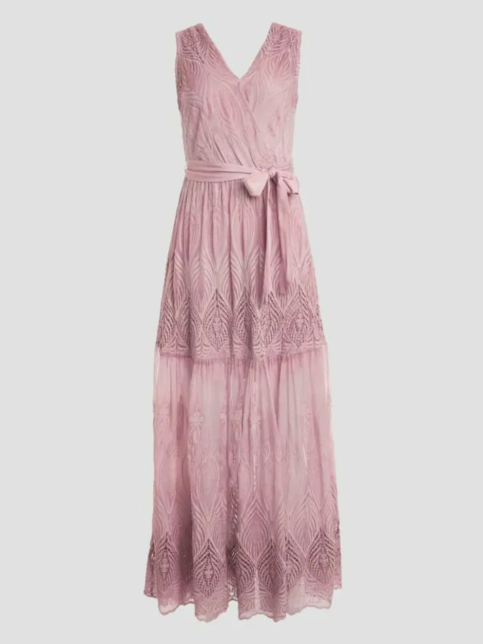 Women GUESS Dresses and Jumpsuits Pam Embroidered Long Dress Vintage Blush Multi Women GUESS Dresses and Jumpsuits Pam Embroidered Long Dress Vintage Blush Multi