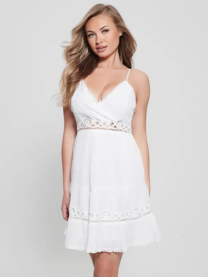 Women GUESS Dresses and Jumpsuits Quincy Dress Pure White
