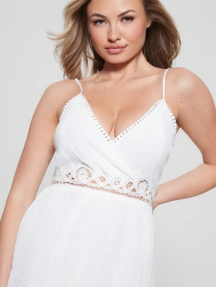 Women GUESS Dresses and Jumpsuits Quincy Dress Pure White