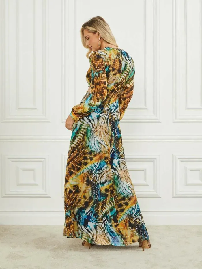 Women GUESS Dresses and Jumpsuits Ursula Gown Eutopia Print
