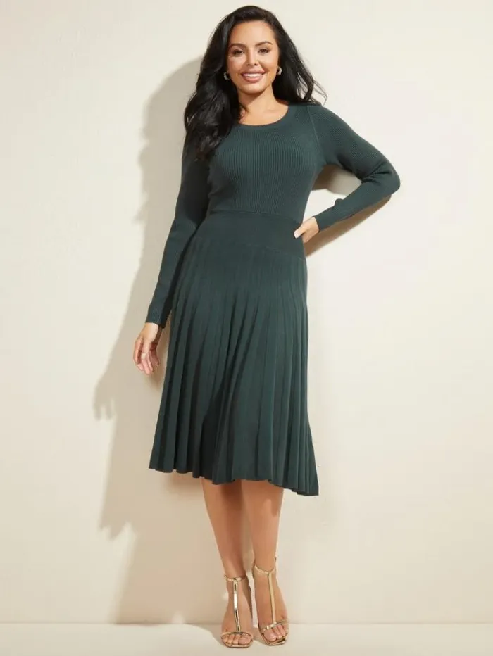 Women GUESS Dresses and Jumpsuits Wavelength Sweater Dress Forbidden Forest