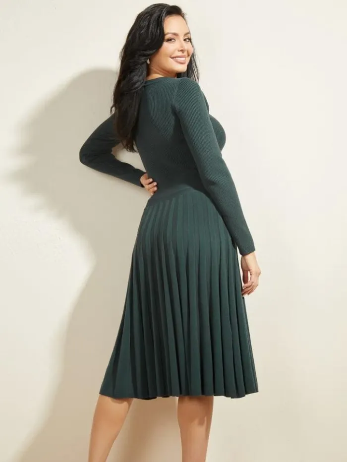 Women GUESS Dresses and Jumpsuits Wavelength Sweater Dress Forbidden Forest