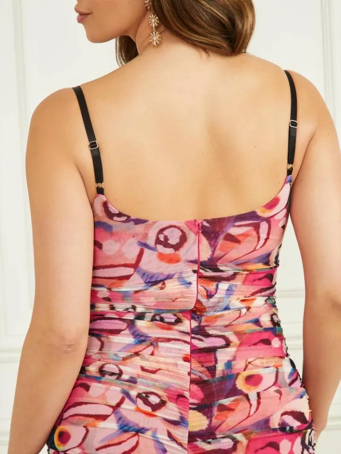 Women GUESS Dresses and Jumpsuits Wonderland Mesh Dress Wonderland Print