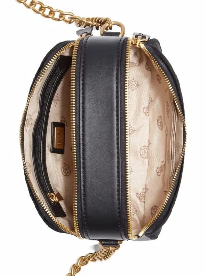Women GUESS Handbags Ales Camera Bag Black