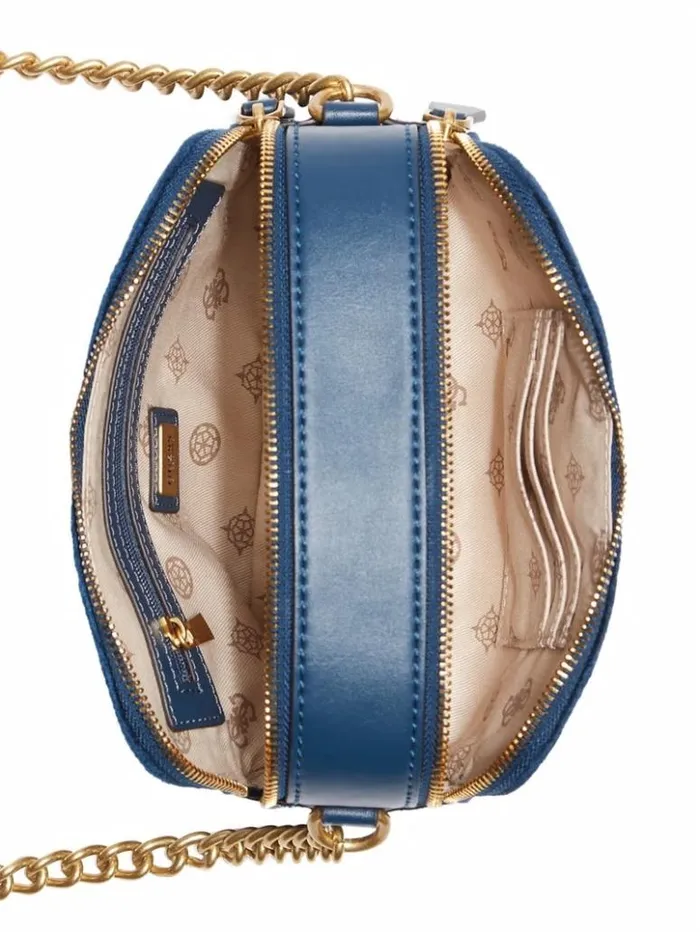 Women GUESS Handbags Ales Camera Bag Navy Blue