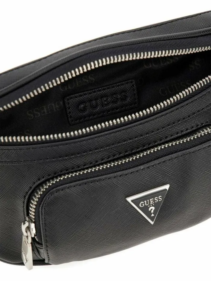 Women GUESS Handbags Eco Certosa Compact Bum Bag Black