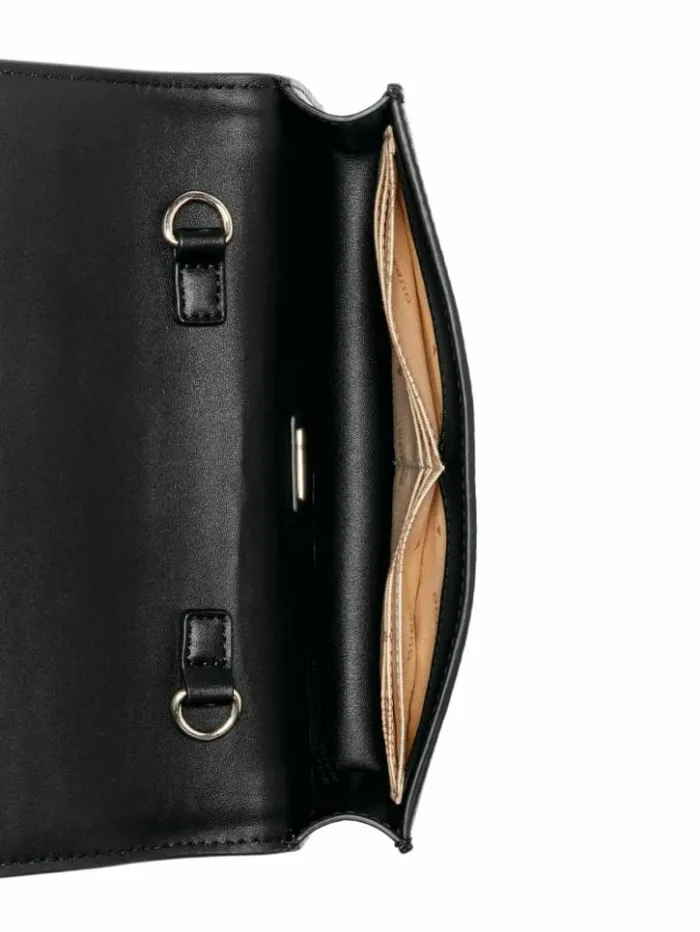 Women GUESS Handbags Gilded Glamour Mini Crossbody Clutch Black Floral Print Women GUESS Handbags Gilded Glamour Mini Crossbody Clutch Black Floral Print