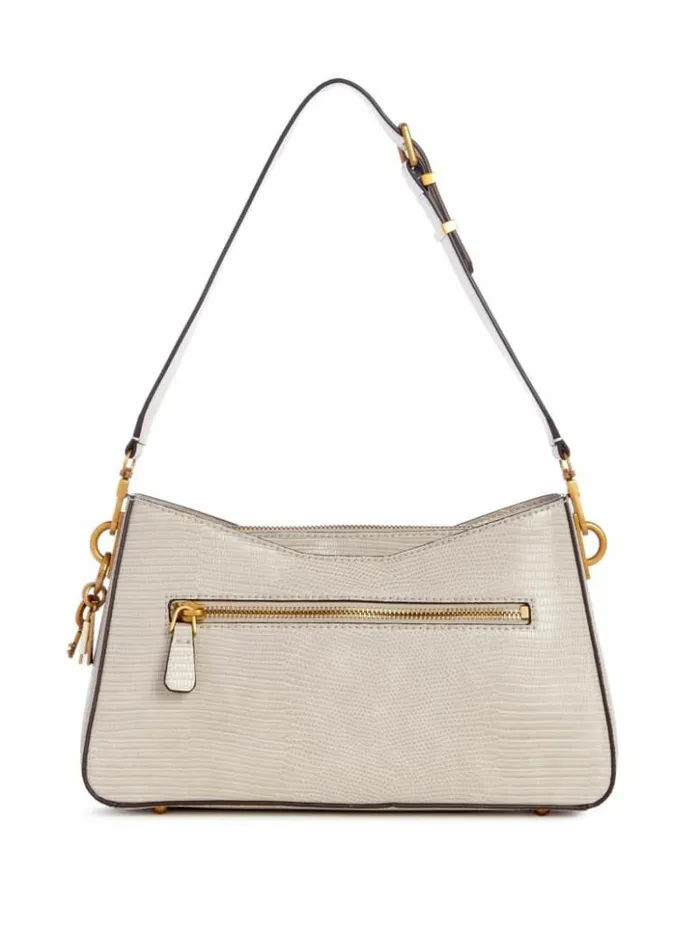 Women GUESS Handbags Ginevra Elite Shoulder Bag Taupe