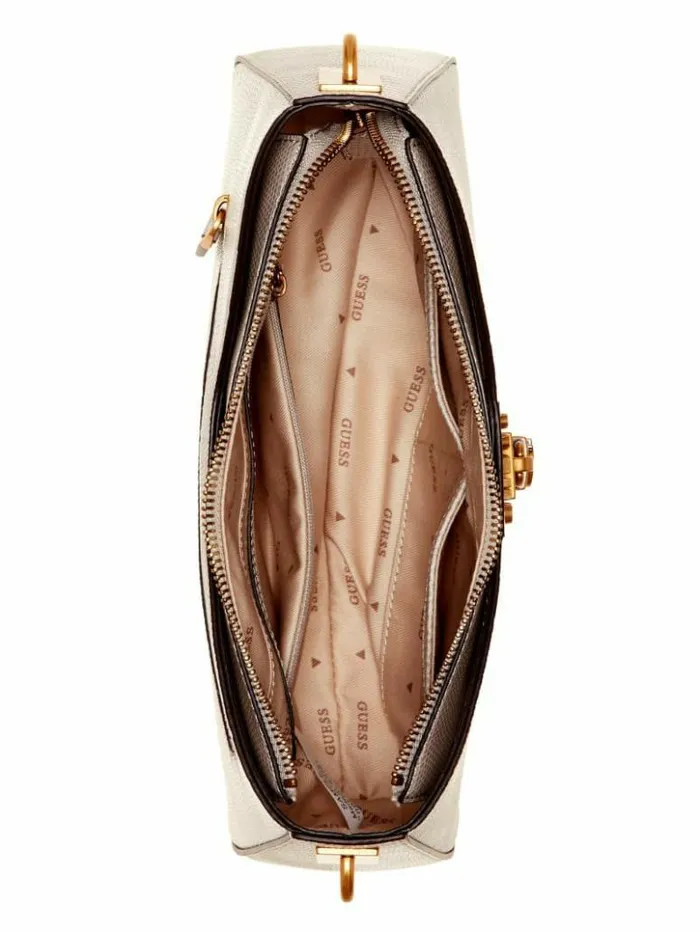 Women GUESS Handbags Ginevra Elite Shoulder Bag Taupe