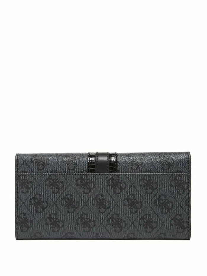 Women GUESS Handbags Ginevra Logo Clutch Wallet Cloud Wash
