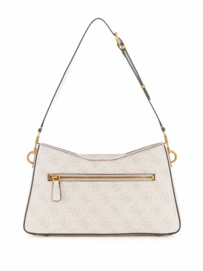 Women GUESS Handbags Ginevra Logo Elite Shoulder Bag Blush Logo